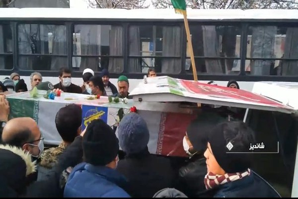 برگزاری مراسم تشییع و وداع با پیکر پاک شهید گمنام در شاندیز 