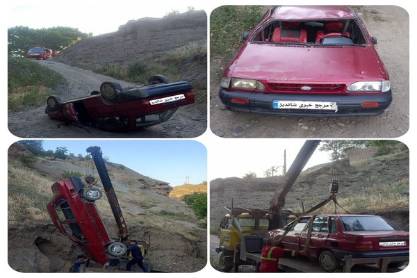 بی احتیاطی راننده حادثه افرید 