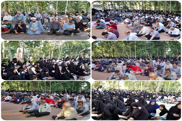 برگزاری دعای پرفیض عرفه در گلزار شهدای گمنام شاندیز
