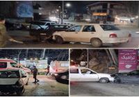 سه مصدوم بر اثر تصادف شدید خودروی اردی با پراید 